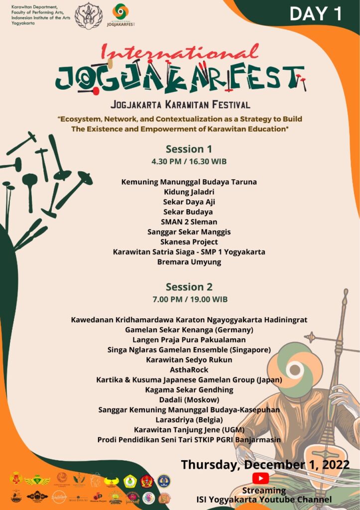 Poster Pergelaran International Jogjakarfest 2022 Day 1